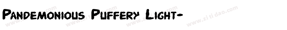 Pandemonious Puffery Light字体转换